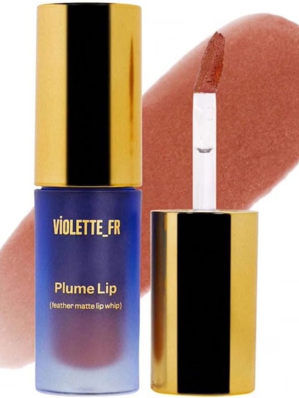 New! VIOLETTE_FR PLUME LIP Moisturizing Feather Matte Lip Whip, Châtaigne Grillé